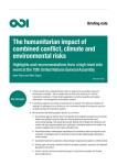 The humanitarian impact of combined conflict, climate and environmental risks vignette