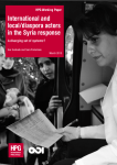 International and local/diaspora actors in the Syria response: a diverging set of systems? vignette