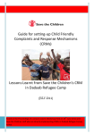 Guide For Setting-Up Child Friendly Complaints and Response Mechanisms (CRMs) vignette