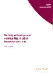 Working with people and communities in urban humanitarian crises vignette