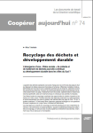 Recyclage des déchets et développement durable